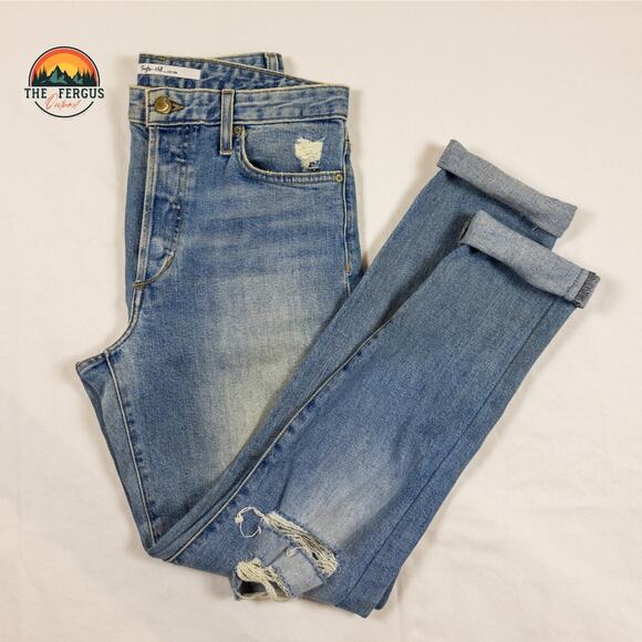 Joe's Jeans Denim - Taylor Hill Joes Jeans Med Wash Distressed High Rise Straight Women Size W27